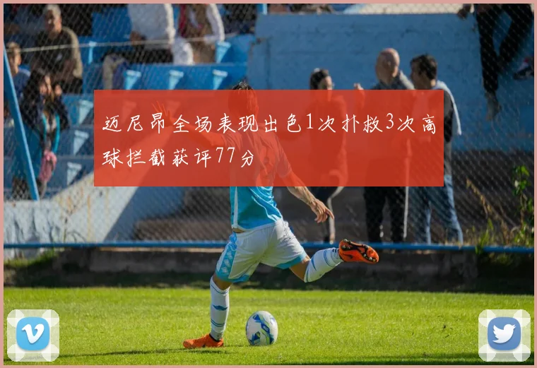迈尼昂全场表现出色1次扑救3次高球拦截获评77分